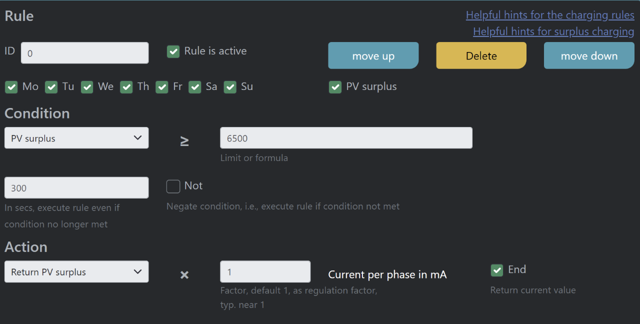 
                        Screenshot of dialogue loading rule for surplus loading
                     