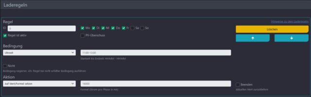 Laderegel Werktags zwischen 11 und 13h