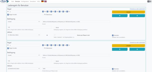 Wallbox im Einsatz - Laderegel